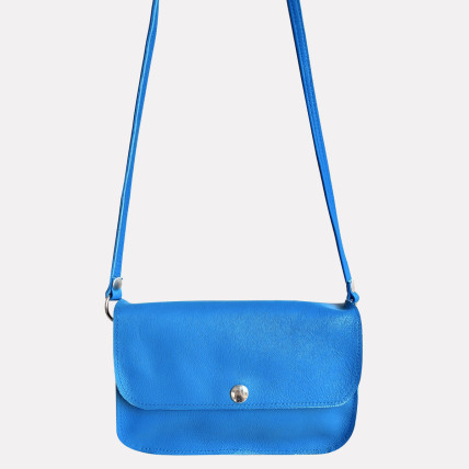 Sac Bandoulière en cuir | BABETTE CUIR BLEU