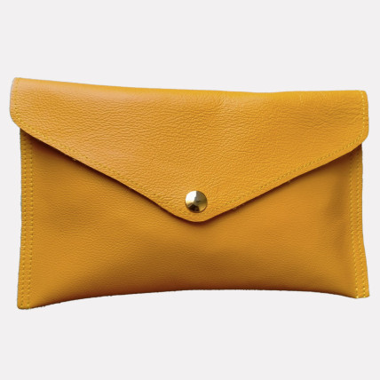 copy of Pochette en cuir Femme | PANACHE CUIR JAUNE