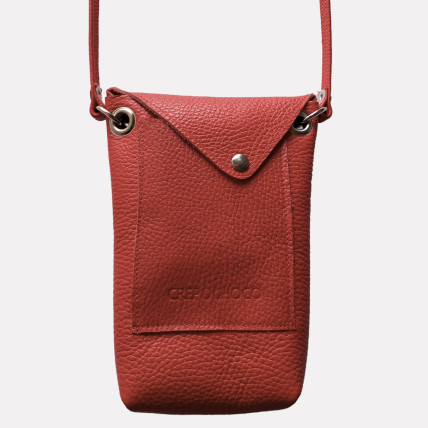 Pochette Bandoulière en cuir | BILLIE CUIR ROUGE